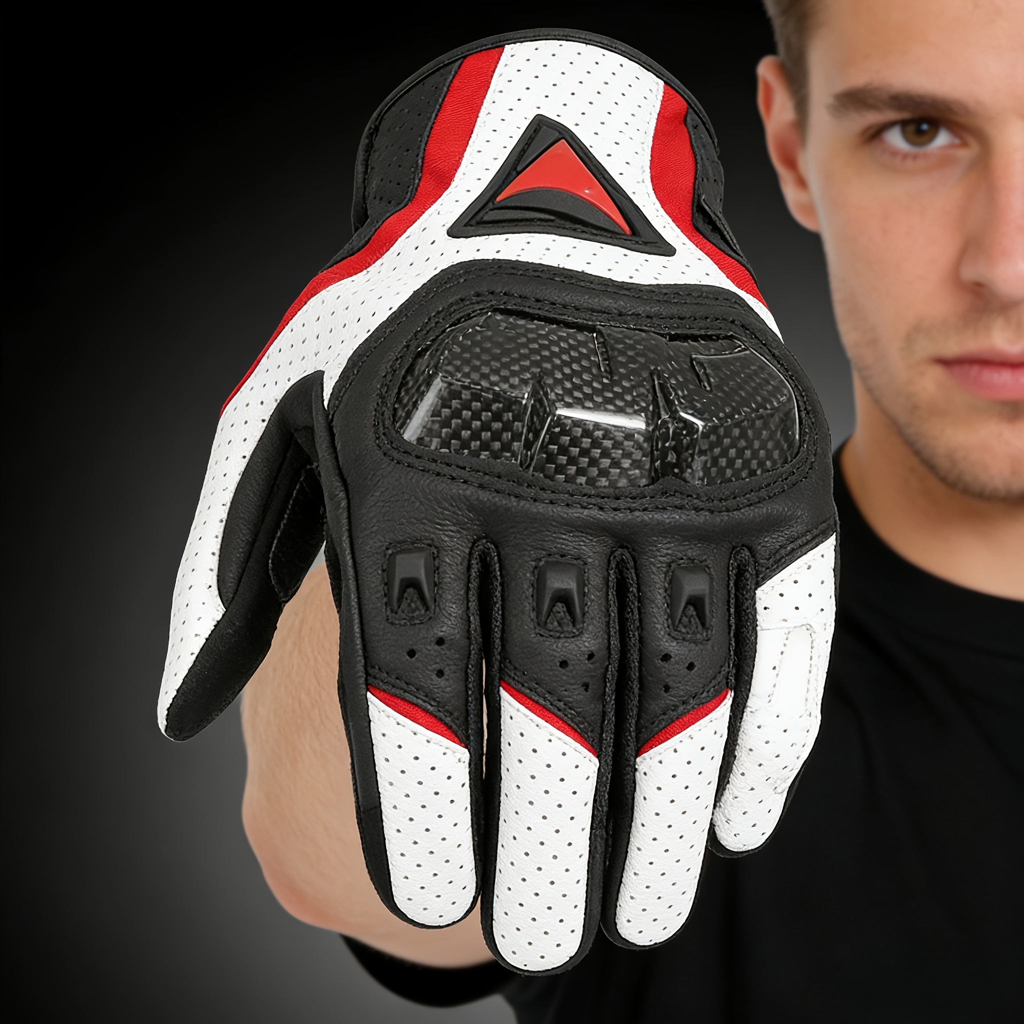 Motorcycle Gear Wash - Motorcycle Supplies Riding Gloves Men Carbon