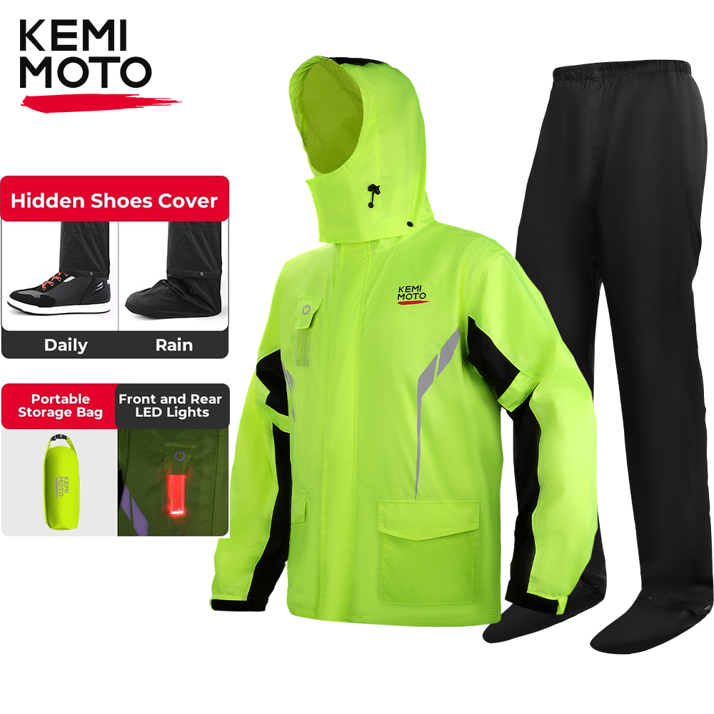 Motorcycle Gear Sale - KEMIMOTO Unisex Waterproof Raincoat Set with